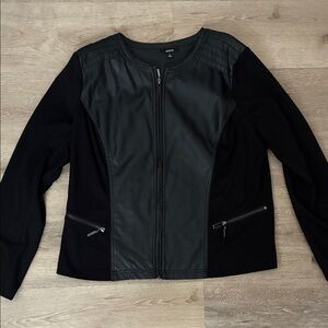 Alfani mixed Black Leather Jacket